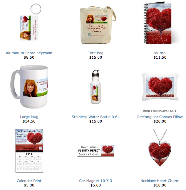 Gifts Available at www.cafepress.com/hearttoheartwithanna