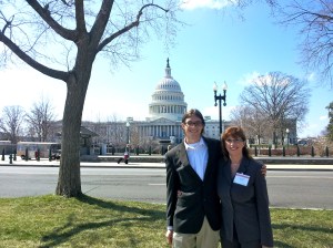 Joseph and Anna Jaworski in Washington, D.C. during Advocacy Day sponsored by the Adult Congenital Heart Association in 2013.