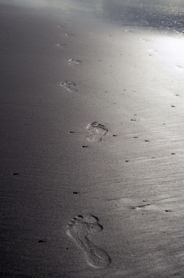 Footprints in the sand